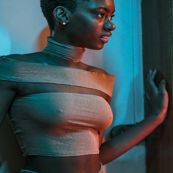 *SPINE* Sexy 2 Piece Crop Top w. High Waist Pants - Picture 3 of 3